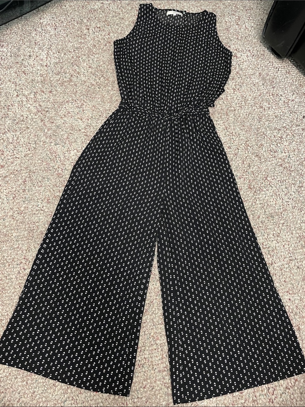 Monk & Lou wide leg cropped sleeveless jumpsuit